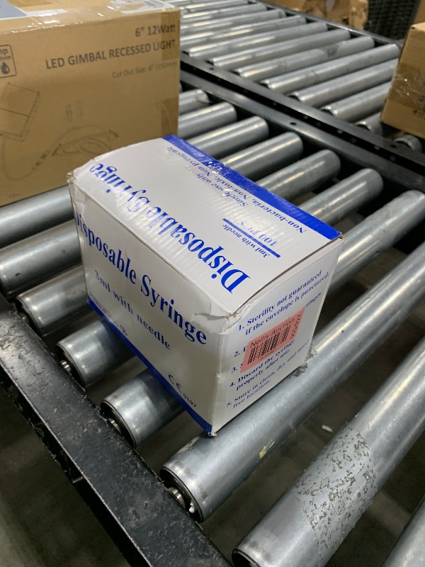 Photo 1 of 100 Pack 3ml 3cc Plastic Luer Lock Syringe with 18Gauge and Cap, Individually Sealed Wrapped, for Scientific Labs, Measuring Liquid, Refilling or Dispensing