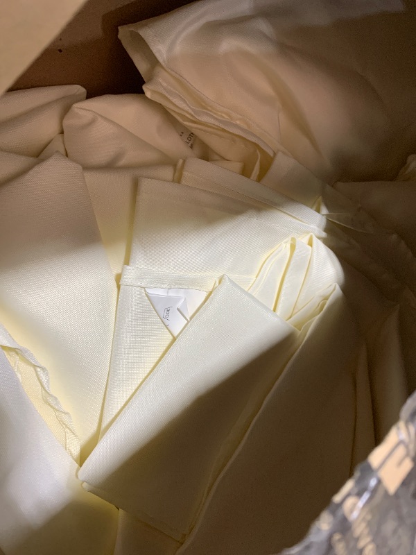 Photo 1 of BRILLMAX 10 Pack Ivory Round Tablecloths 90 Inch - Circle Bulk Linen Polyester Fabric Washable Table Cloth Cover for Wedding Reception Banquet Birthday Party Buffet Restaurant