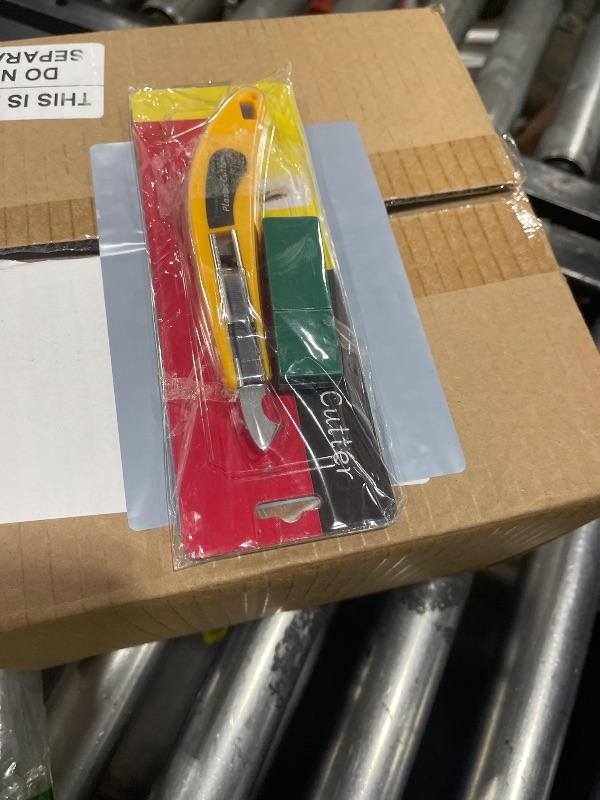 Photo 1 of Professional Acrylic Plexiglass Sheet Cutter Scoring Knife Tool,With a Curved Handle,It Is More Convenient To Use.One handle,11 blades.(Yellow)
