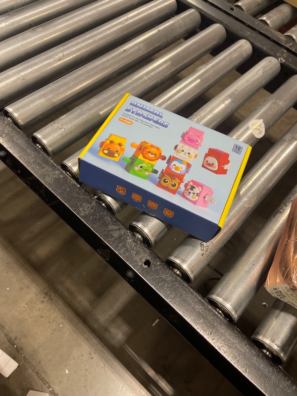Photo 1 of 12 PCS Stacking Toys Set for Toddlers 1 2 3 4 Years Old Boys Girls Preschool Sensory Block Toys Pressable Animals Stacking Blocks with Cute Expressions Fun Christmas Birthday Gifts for Kids Ages 1+