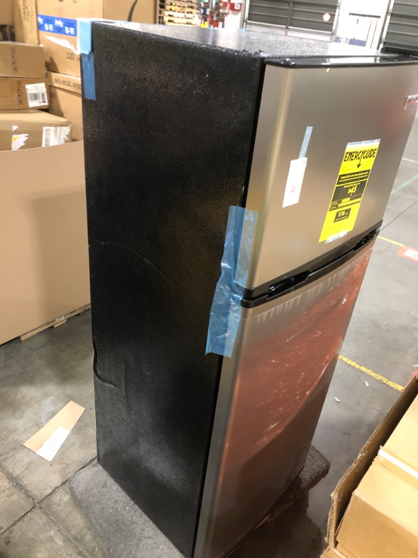 Photo 1 of Frigidaire, 2 Door Apartment Size Refrigerator/Freezer Combo, 7.5 cu ft, Platinum Series, Stainless, 23" D x 21.5" W x 55.5" H