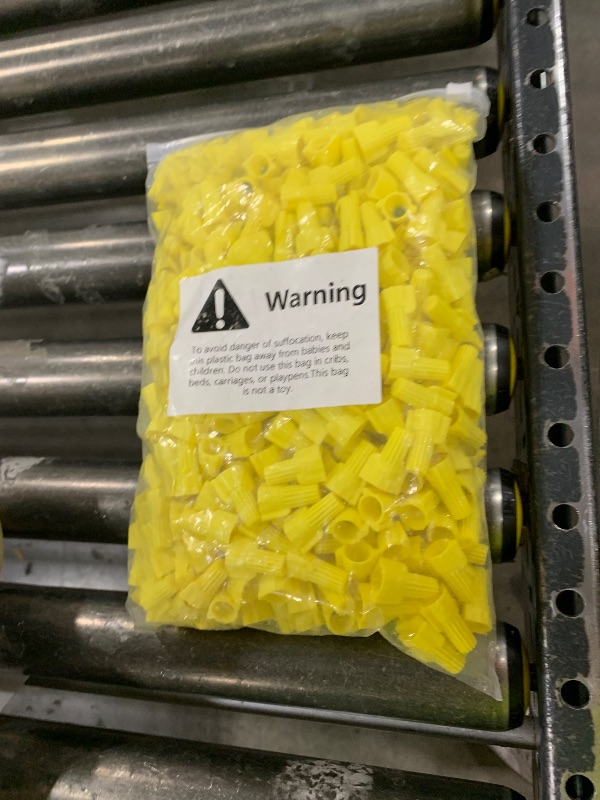 Photo 1 of YMYP 500PCS Winged Wire Nut Connector - AWG 18-10 Yellow - Insulated Insert Twist Electrical Wire Terminal with Spring, Portable Wire Caps for Quick Connection