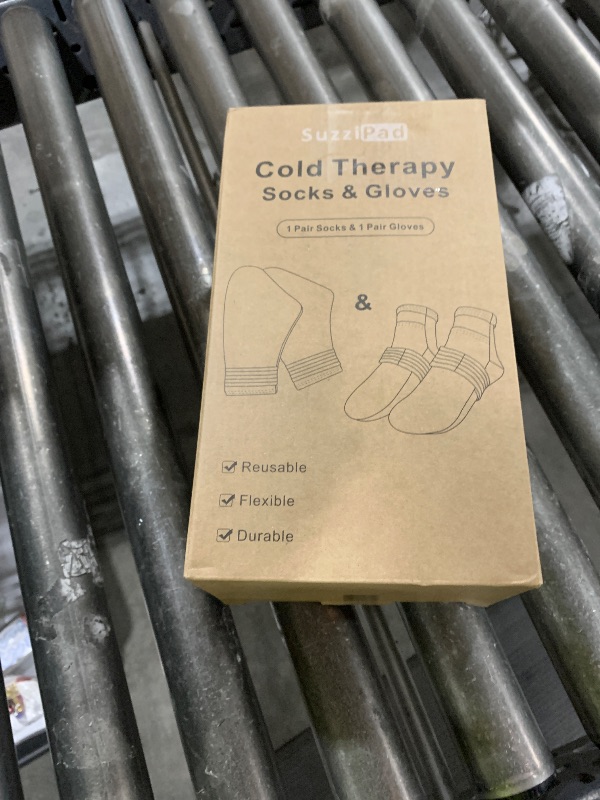 Photo 1 of SuzziPad Cold Socks & Hand Ice Pack, Cooling Gloves for Chemotherapy, Chemo Care Package for Women and Men, S/M, Purple