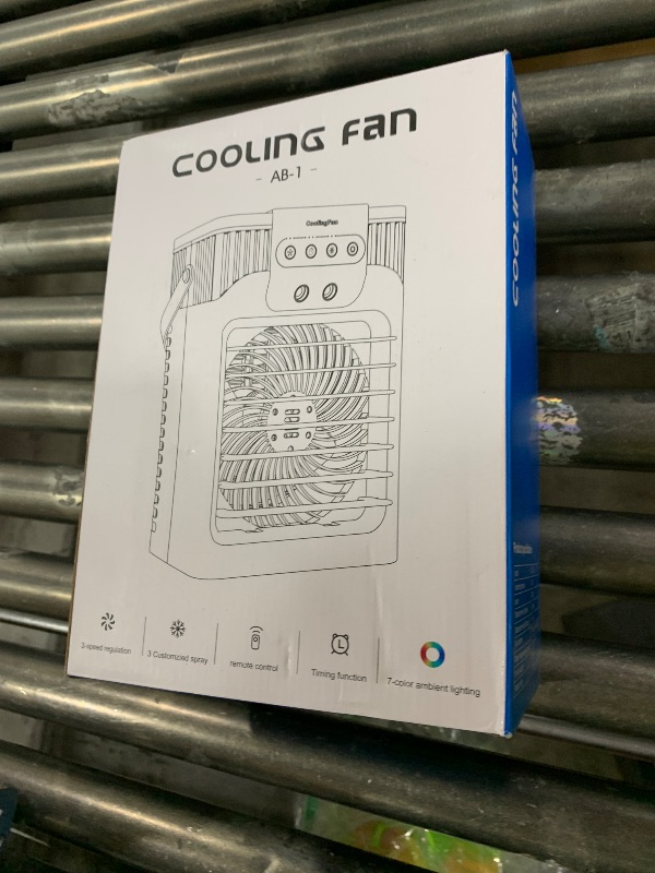 Photo 1 of Portable Air Conditioner, LEAEYFE 3 Higher Speeds With 1200ml Extra Large Water Tank, 7 Color Lights 2/8 Hour Timer, 120° OscillatingCooling Fan For Desk, Home, Bed and Living Room