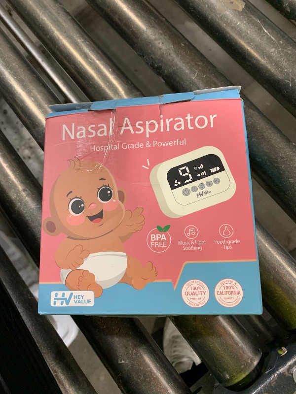 Photo 1 of HEYVALUE Nasal Aspirator for Baby, Hospital Grade Nose Sucker with 9 Levels Suction, Night Light and Nursery Rhyme Soothing Function, Electric Nose Suction for Baby with Food-Grade Silicone Tips