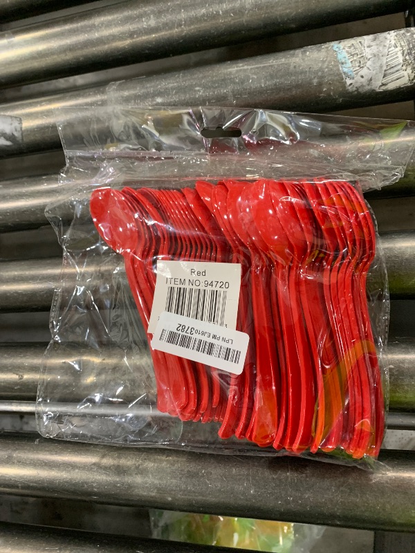 Photo 1 of Red Plastic Spoons 50 Pcs Red Spoons Disposable Utensils Heavy Duty Plastic Cutlery Set Disposable Cutlery Sets Flatware Sets Silverware Set For Party Supplies & Party Tableware Exquisite