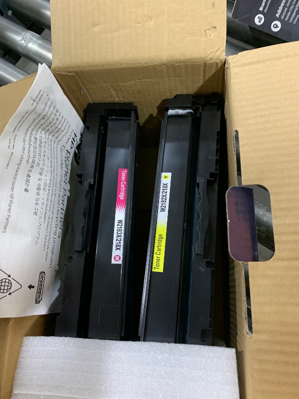 Photo 1 of 218X High Yield Toner Cartridge Replacement for HP 218X/218A to Compatible with HP Color Laser Jet Pro 3201dw MFP 3301cdw MFP 3301fdw MFP 3301sdw W2180X W2181X W2182X W2183X (No Chip) (4 BK/Y/C/M)