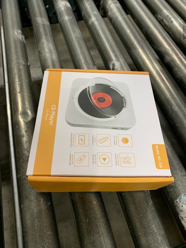 Photo 1 of Portable CD Player, Desktop Music Player for Home, with Timer, Remote Control, CD Player for Home Inner Sperakers and Side LCD Screen Display Support FM Radio/USB/Bluetooth/CD Four Modes