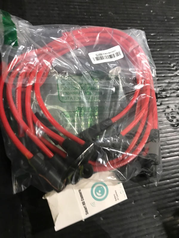 Photo 1 of A-Team Performance Silicone Spark Plug Wires with Black 90 Degree Boot SBC Compatible with Chevy GMC Truck SUV Vortec 5.0L 5.7L 5700 350 1996-2003 Red 8.0mm