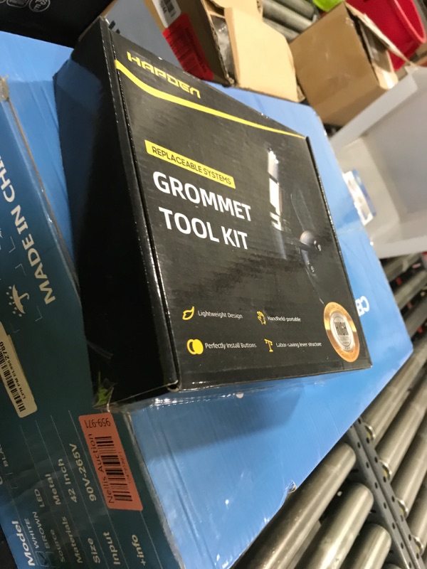 Photo 1 of HAPDEN Grommet Tool Kit, 3/8 inch Handheld Eyelet Kit Manual Grommet Press Machine with 500 pcs 10 mm Grommets