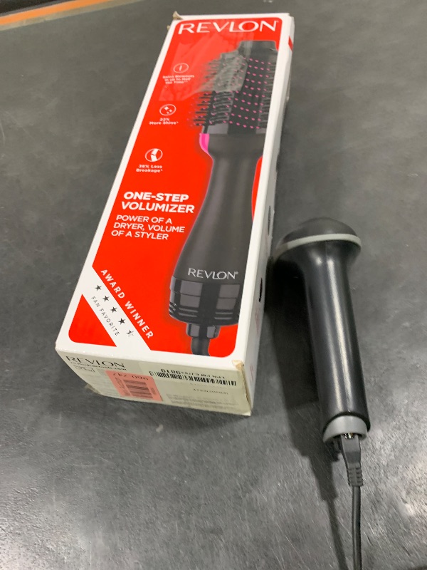 Photo 1 of REVLON One-Step Volumizer Hair Dryer and Styler with Improved Motor – Easy Salon-Style Blowouts – Less Frizz, More Shine, and Reduced Heat Damage, for all Hair Types and Lengths (Black)