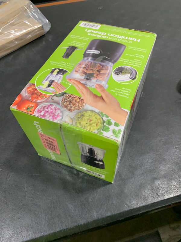 Photo 1 of Hamilton Beach Electric Vegetable Chopper & Mini Food Processor, 3-Cup, 350 Watts, for Dicing, Mincing, and Puree, Black (72850)