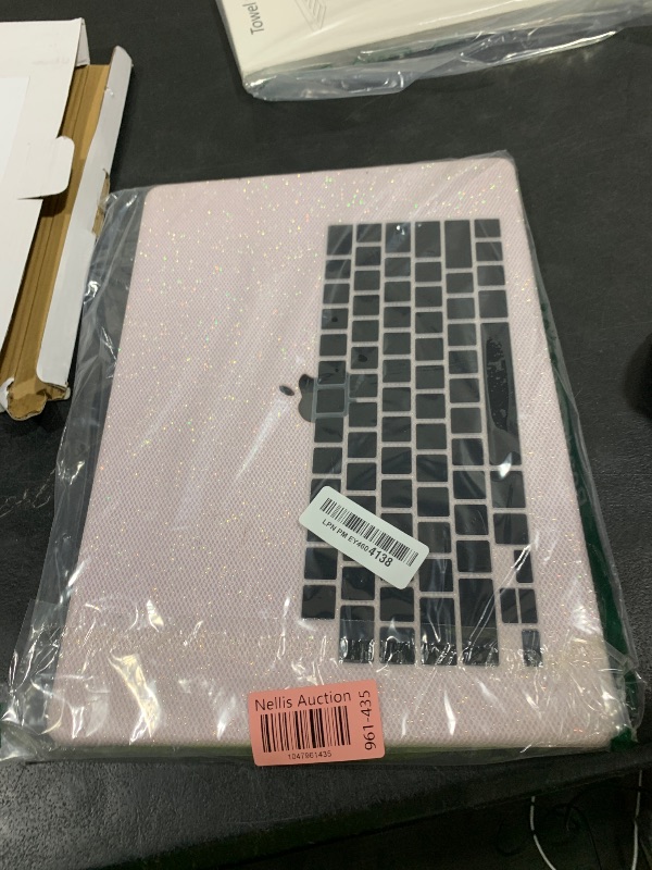 Photo 1 of KEROM Bling Glitter Case for MacBook Pro 16 inch 2024-2021 M4 M3 M2 M1 Pro/Max Chip A3403 A3186 A2991 A2780 A2485, Luxury Bedazzled Shiny Sparkle PU Leather Hard Shell Case & Keyboard Cover, Purple