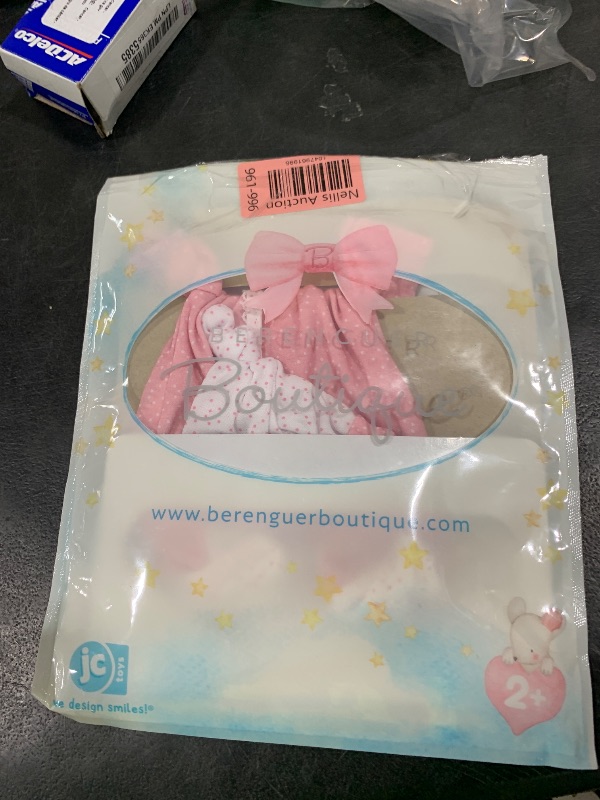 Photo 1 of JC Toys | Berenguer Boutique | La Baby Doll Outfit | 2 Piece Pink, White and Floral Print|Washable|Ages 2+|Fits Dolls 9"- 12"