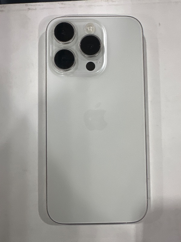 Photo 1 of Apple iPhone 15 Pro, US Version, 128GB, White Titanium - locked (Renewed Premium) Passcode Activated