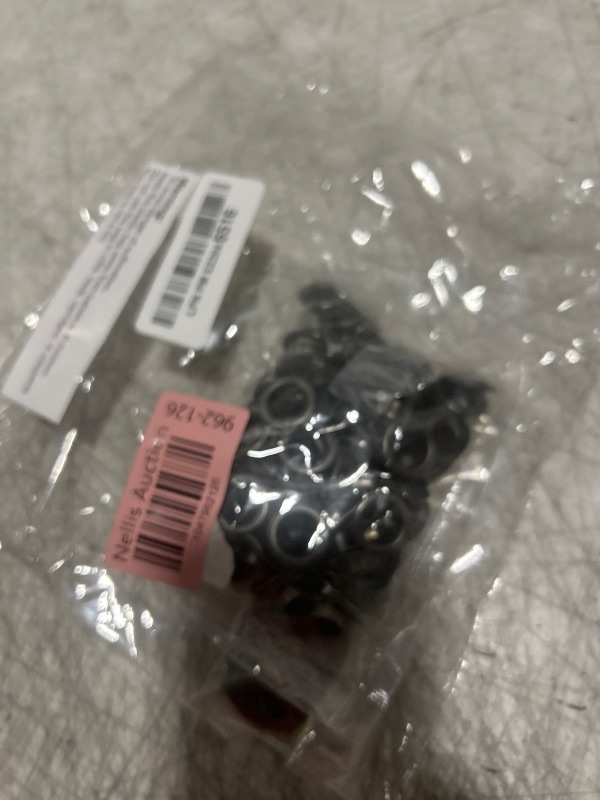 Photo 1 of 100Sets 1/2 Inch Grommets for Fabric, Metal Eyelets Grommets Kit for Tarps Tents Curtains Shower Curtain (Black)