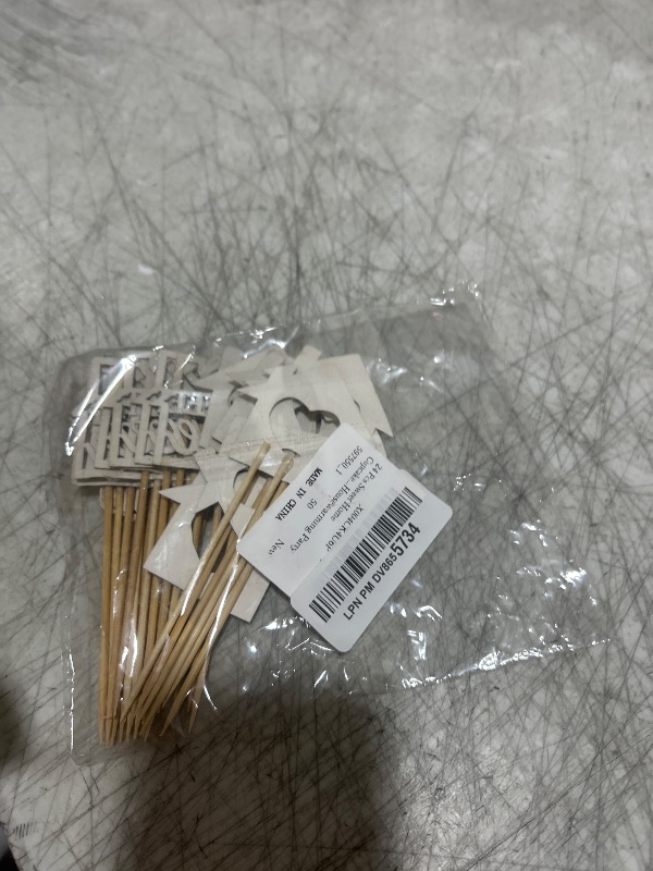 Photo 1 of 24 Pcs Sweet Home Cupcake Toppers - Gold Glitter Key New Home Cupcake Picks - Housewarming Party Decorations