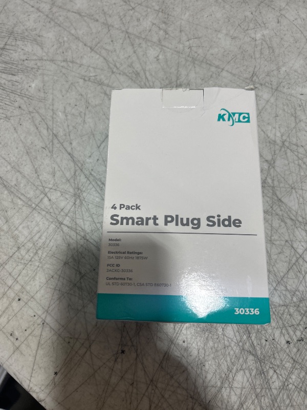 Photo 1 of KMC Smart Plug 4-Pack, Side 3-Outlet Extender, Compatible with Google & Alexa, No Hub Required, WiFi Plugs