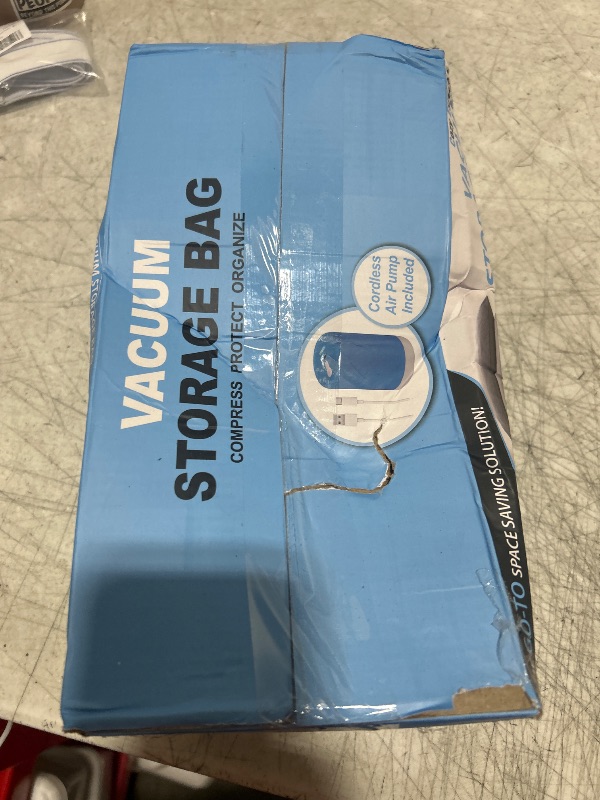 Photo 1 of 12 Pack Travel Vacuum Storage Bags with Portable Electric Pump, Vacuum Seal Space Saver Bags for Clothing, Vacuum Travel Bags for Luggage