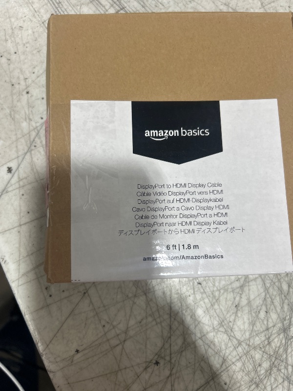 Photo 1 of Amazon Basics DisplayPort to HDMI Cable, Uni-Directional, 4K@30Hz, 1920x1200, 1080p, 6 ft, Black