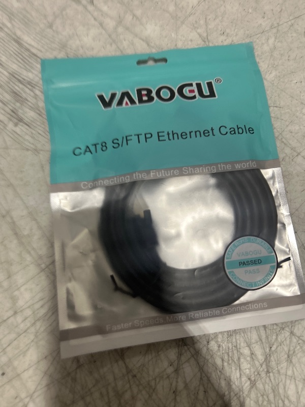 Photo 1 of Vabogu Cat 8 Ethernet Cable, 5ft Heavy Duty High Speed Internet Network Cable, 26AWG, 2000MHz 40Gbps with Gold Plated RJ45 Connectors, Shielded for Indoor & Outdoor Use