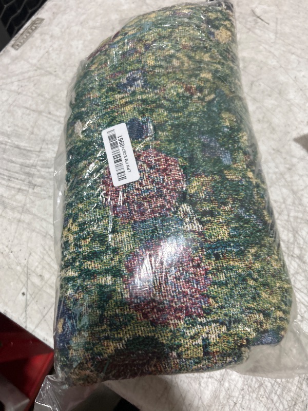 Photo 1 of Pure Country Weavers Farm Garden with Sunflowers XL Blanket by Gustav Klimt - Fine Art Gift Tapestry Throw Woven from Cotton - Made in The USA (82x62)