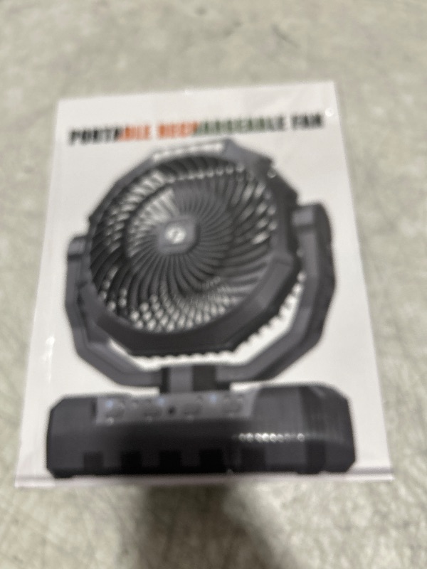Photo 1 of 36000mAh Portable Camping Fan - 150HRS Rechargeable Fan with Detachable Battery with LED & Remote - 4 Speeds Battery Powered for Tent,Travel, Office, Jobsite