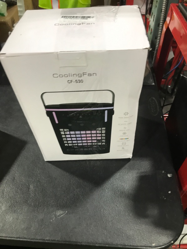 Photo 1 of Portable Air Conditioners, Mini Air Conditioner Portable with Remote, 3 Speeds & 3 Mist, 2-8H Timer & 7 Light Evaporative Air Cooler, Personal Cooling Air Conditioner Fan for Bedroom Office Desk