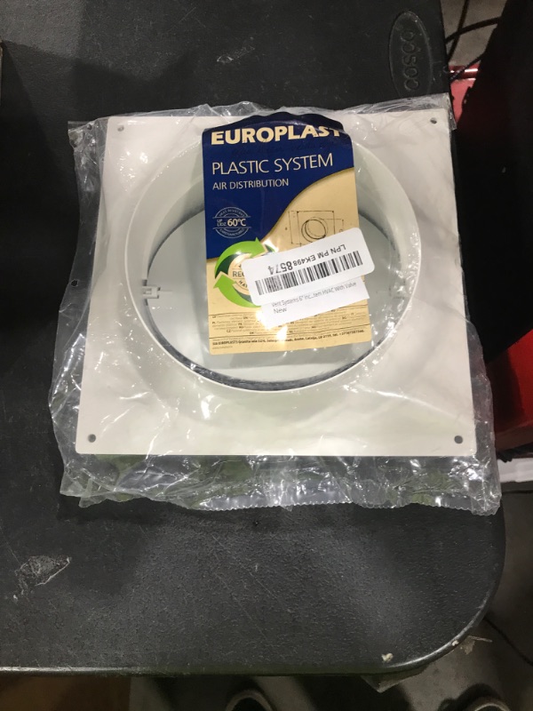 Photo 1 of Vent Systems 6" inch Air Vent Duct Connector Flange Straight Ventilation Pipe Plastic Ducting Connector Plate For Cooling Heating Ventilation System HVAC With Valve
