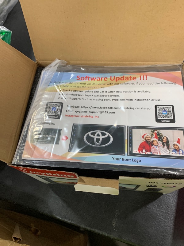 Photo 1 of SJoyBring Upgrade Wireless Double Din Car Stereo with Apple Carplay, Android Auto, Dash Cam, Bluetooth, 4-Channel RCA, 2 Subwoofer Ports, 7" HD Capacitive Touchscreen Car Radio, 60W*4, Backup Camera
