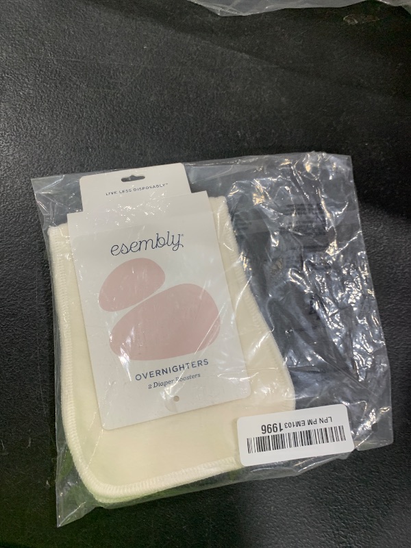 Photo 1 of Esembly Overnighters – Organic Cotton Cloth Diaper Booster Inserts with Stay-Dry Fleece – Reusable Nighttime Absorbency Doublers for Heavy Wetters – One Size, Pack of 2