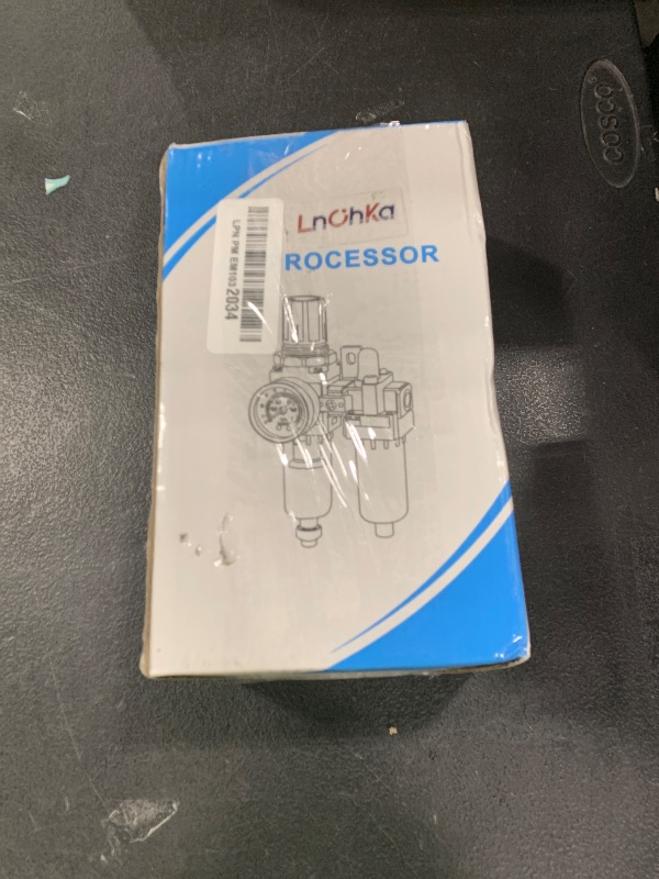 Photo 1 of LNCHKA Air Pressure Regulator with Pressure Gauge(0-150PSI),Water Separator for Air Compressor Semi-Auto Drain 1/4 NPT Threaded Interface