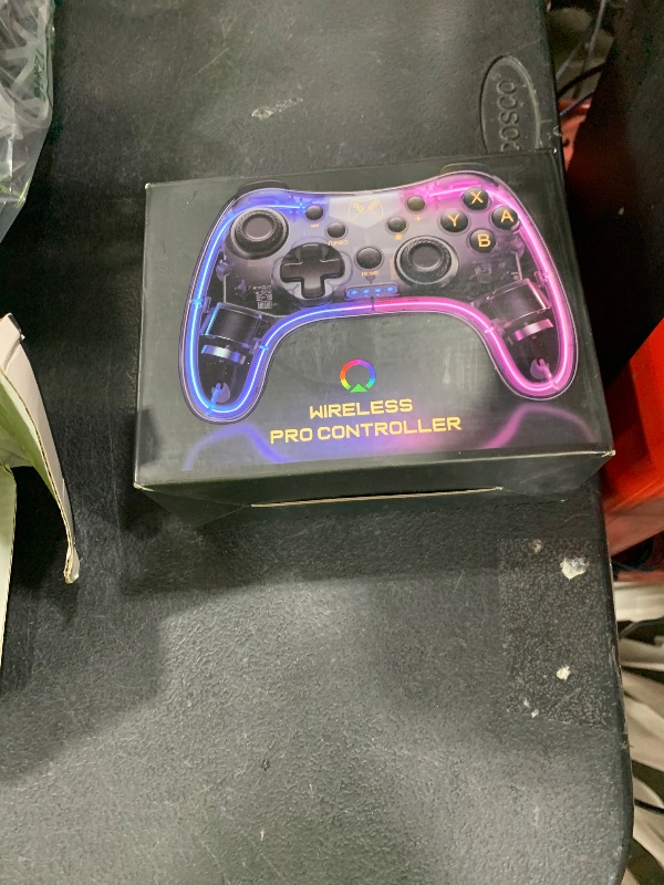 Photo 1 of ELISWEEN Switch Controller for Nintendo Switch/OLED/Lite, Replacement for Nintendo Switch Pro Controller Support PC & Android/iOS with Cool RGB LED, Wireless Switch Controller with Turbo,Vibration
