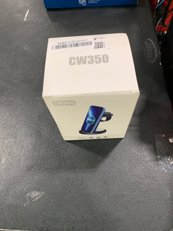 Photo 1 of 3 in 1 Charging Station for iPhone, Wireless Charger for iPhone 16e 16 15 14 13 12 11 X Pro Max & Apple Watch - Wireless Charging Station for AirPods 4 3 Pro