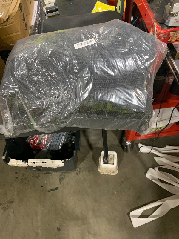 Photo 1 of 12ft Trampoline Net - Replacement Enclosure Safety Net for 8 Poles Round Frames Trampoline with Double Zipper and Protection Buckles