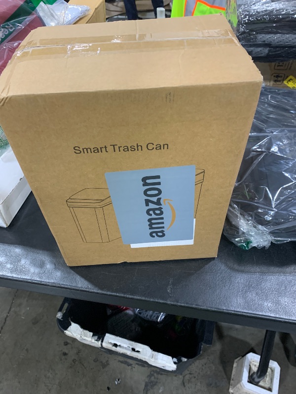 Photo 1 of Bathroom Trash Can with Lid, 2 Pack 4 & 2.2 Gallon Automatic Touchless Garbage Can, Small Motion Sensor Smart Trash Can, Slim Waterproof Trash Bin for Bedroom, Bathroom, Office, Living Room (Black)