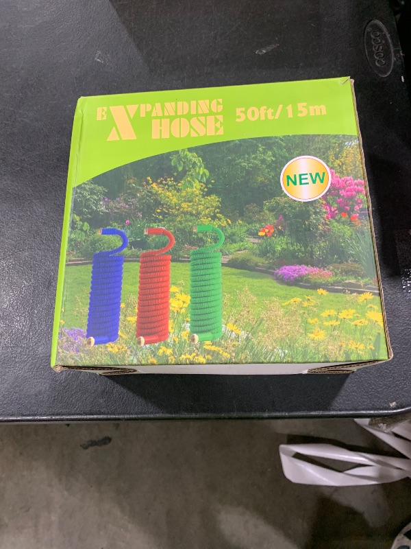 Photo 1 of 50 ft Expandable Garden Hose, 2025 New Lightweight & Flexible Water Hose, 10 Pattern Spray Nozzle, Leak-Proof Solid Brass Fittings, High-Density Outer Fabric & Durable Inner Core, No Kink, No Tangle