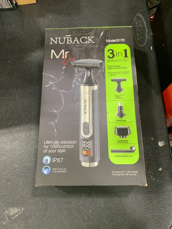 Photo 1 of NUBACK 3 in 1 Electric Back Shaver for Men with Wider Blade