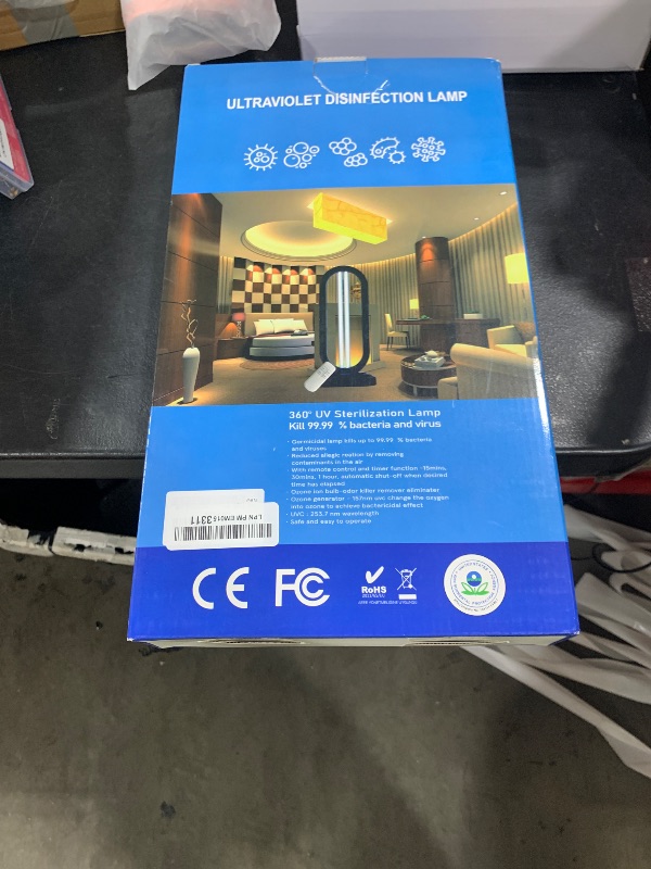 Photo 1 of Feefir UV Light Sanitizer,UVC Home Disinfection Device 4-Speed Timing and Remote Control,UVO Light for Dust Mites,UV Lamp for Whole Room