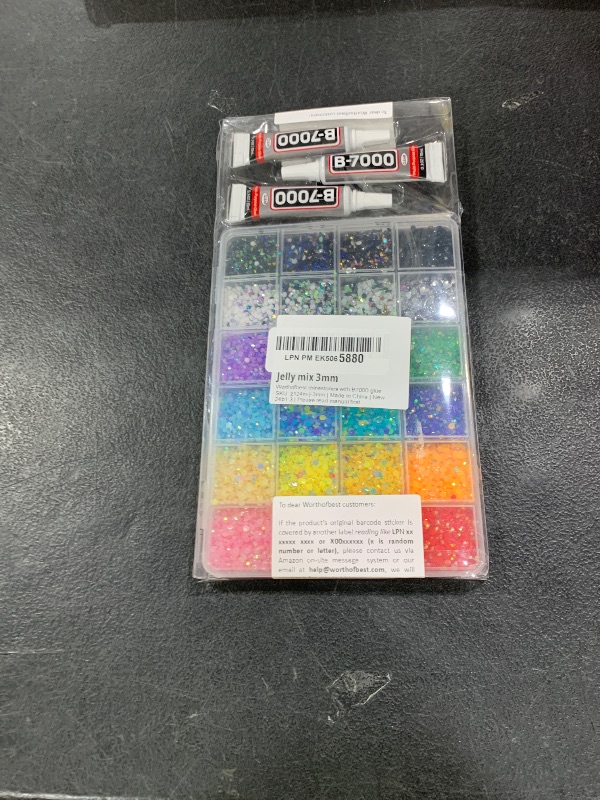 Photo 1 of 30000Pcs Resin Jelly Rhinestones for Crafting Bedazzling, Multicolor 3mm Flatback Gems for Crafts Clothing Clothes Tumblers Shoes Nails, Flat Back Mixed Color Bulk Bedazzler Kit Jewels with b7000 Glue