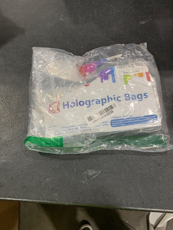 Photo 1 of YHJZ Holographic Bags 100pcs Mylar Bags 3x4 inches Resealable Bag with Party Favor Bag Coffee Storage for Small Business
