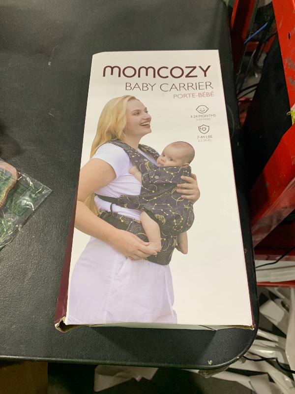 Photo 1 of Momcozy Baby Carrier - Ergonomic, Cozy and Lightweight Carrier for 7-44lbs, Effortless to Put On, Ideal for Hands-Free Parenting, Enhanced Lumbar Support, Purehug for Infant to Toddler, Black