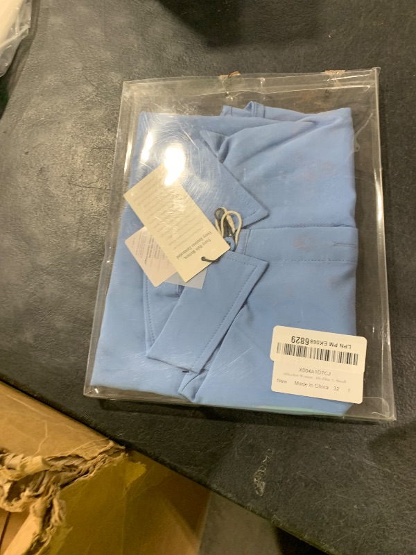 Photo 1 of siliteelon Women's Stain Shield Dress Shirts Wrinkle Free Long Sleeve Shirts Solid Work Business Button Down Shirts Blue X-Small