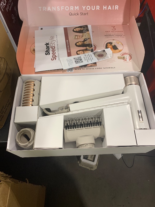 Photo 1 of Shark Hair Dryer | SpeedStyle | No Heat Damage Hair Styling Tool | 3 Styling Tools Included | Portable & Powerful Blow Dryer | Best for Straight & Wavy Hair | Silk | HD331