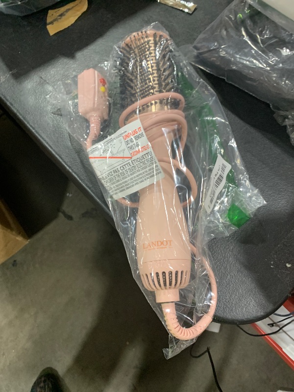 Photo 1 of LANDOT Hair Blow Dryer Brush: One-Step Hot Air Brush with 60mm Oval Barrel - 4 in 1 HairDryer Styler and Volumizer for Drying Straightening Curling Volumizing Hair Fight Frizz and Add Volume