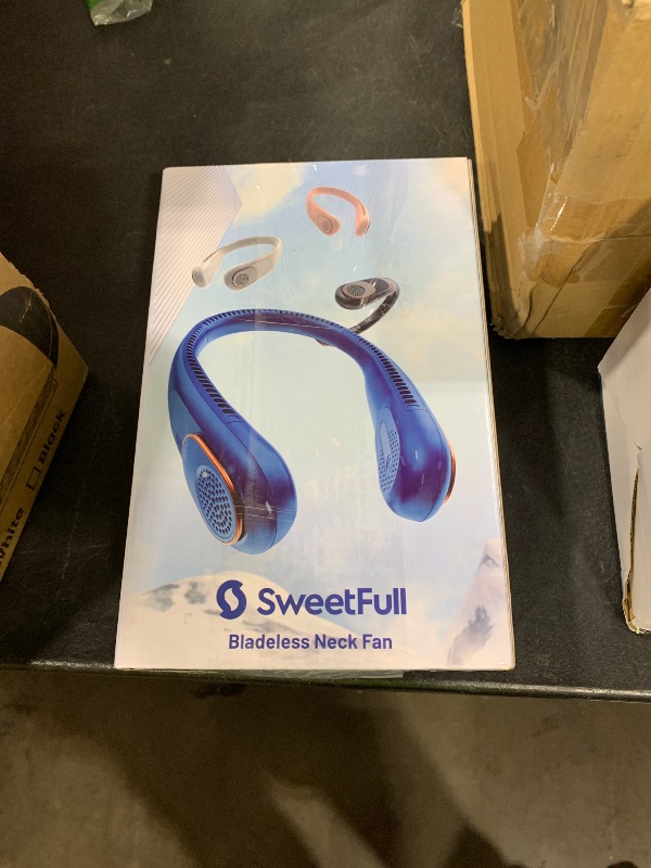 Photo 1 of SWEETFULL Portable Neck Fan 360° Cooling Bladeless Personal Fan | No Hair Twisting - 4000mAh USB Rechargeable Wearable Fan for Travel, Birthday Gifts for Men, Women, Mom, and Dad