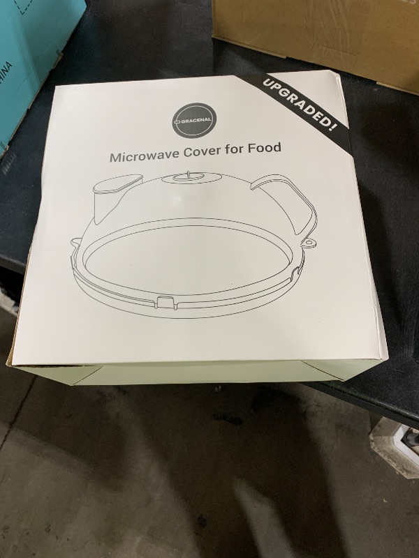 Photo 1 of Gracenal Microwave Splatter Cover for Food, Upgraded Microwave Cover with Water Steamer, Integrated Handle, 10” Plate Covers, Splatter Guard,Cookware Lid,House Essentials for Gift