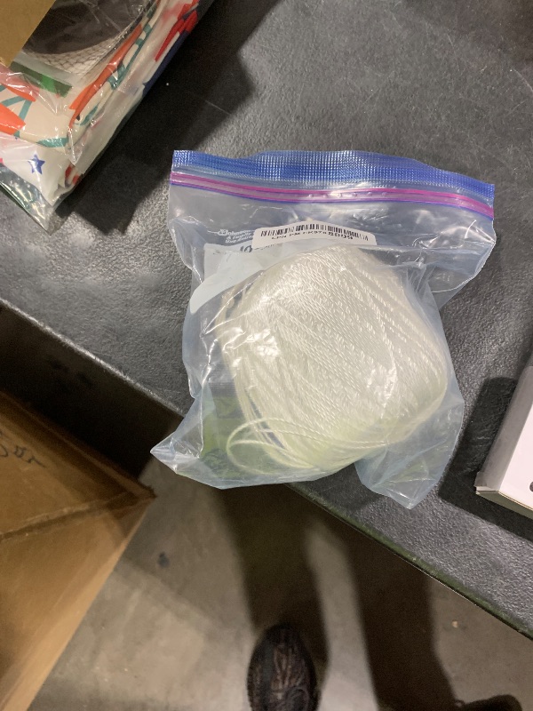 Photo 1 of Parcel Twine - Polyester Cord Twine String 225' - Extra Strong Thick White String Spool - Ties Easily and Securely- Packaging Rope, Lacing Cord, Braided Line for Craft Supplies and Packing
