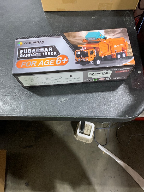 Photo 1 of Metal Garbage Truck Toys, Fubarbar 1:43 Bruder Tonka Trash Trucks Model for Boys Metal Diecase Waste Management Front Loader Die Cast Can Dumpster Truck Toy for 3 4 5 6 Years Old(Blue)