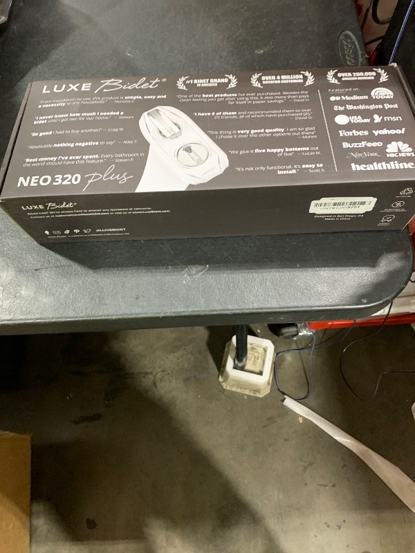 Photo 1 of LUXE Bidet NEO 320 Plus - Patented Bidet Attachment for Toilet Seat, Innovative Hinges to Clean, Slide-in Install, Advanced 360° Self-Clean, Warm, Dual Nozzles, Feminine & Rear Wash (Chrome)